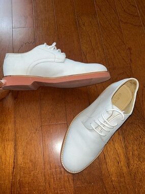 ORVIS Suede Leather Buckskin Lace-Up Oxford Shoes White Men's 8.5M Dadcore